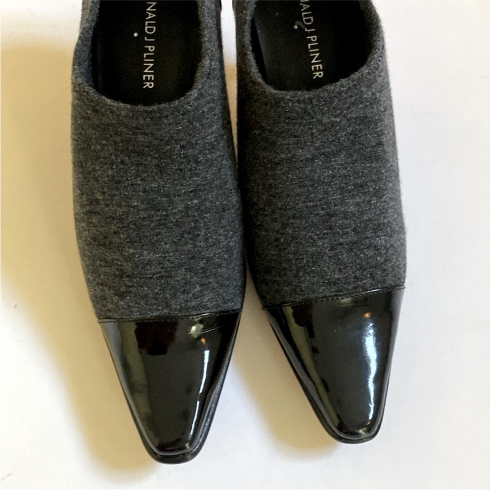 Donald J. Pliner Low Heels Shoes Ankle Size 8 Gray Black - Picture 2 of 15